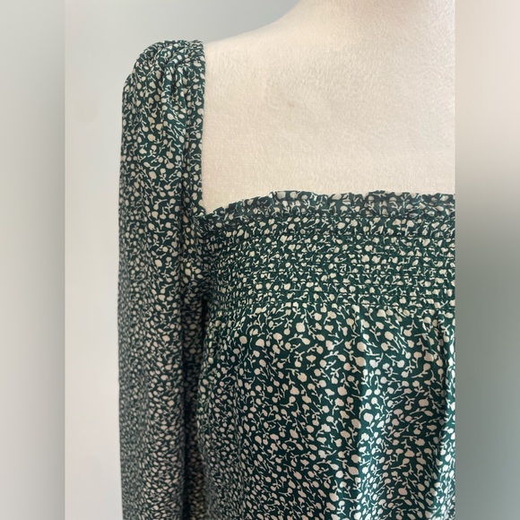 Abercrombie Long puff sleeves square neck cottage goblin core dress Small petite - Picture 3 of 12